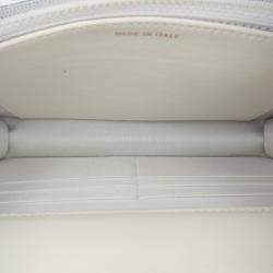 Pre Owned Chanel White Enchained Flap Wallet on Chain