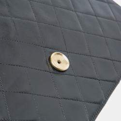 Pre Owned Chanel Black Medium CC Quilted Lambskin Single Flap