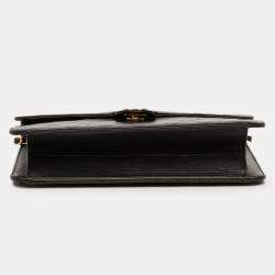 Pre Owned Chanel Black Medium CC Quilted Lambskin Single Flap