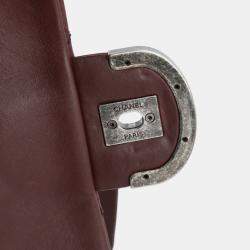 Pre Owned Chanel Red Paris Edinburgh Medium Calfskin Coco Sporran Flap