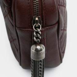 Pre Owned Chanel Red Paris Edinburgh Medium Calfskin Coco Sporran Flap