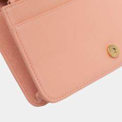Pre Owned Chanel Pink Quilted Caviar Boy Wallet on Chain