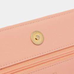 Pre Owned Chanel Pink Quilted Caviar Boy Wallet on Chain