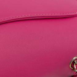 Pre Owned Chanel Pink Lambskin CC Mania Flap