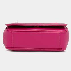 Pre Owned Chanel Pink Lambskin CC Mania Flap