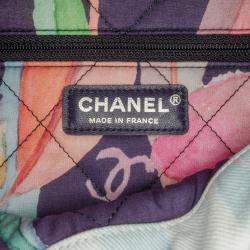 Pre Owned Chanel Blue Quilted Jungle Jeans Flap