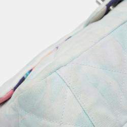 Pre Owned Chanel Blue Quilted Jungle Jeans Flap