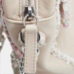 Pre Owned Chanel Pink Elegant Tweed Crossbody
