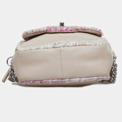 Pre Owned Chanel Pink Elegant Tweed Crossbody