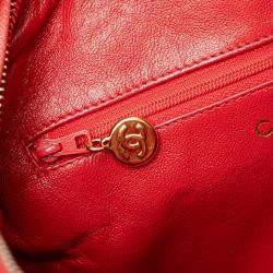 Pre Owned Chanel Red CC Quilted Caviar Chain Camera Bag