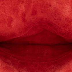 Pre Owned Chanel Red Medium Suede Re-issue 2.55 Double Flap