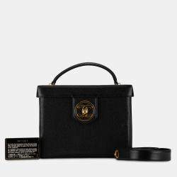Pre Owned Chanel Black CC Caviar Vanity Case