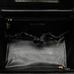 Pre Owned Chanel Black CC Caviar Vanity Case