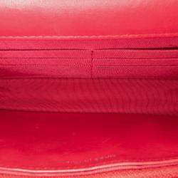 Pre Owned Chanel Pink Classic Lambskin Wallet on Chain