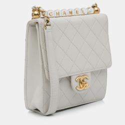 Pre Owned Chanel White Mini Chic Pearls Crossbody
