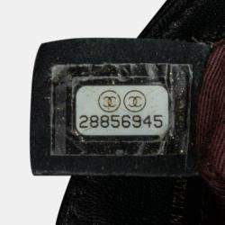 Pre Owned Chanel Black Lambskin Tech Me Out Clutch With Chain