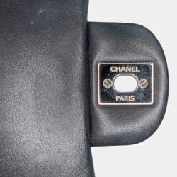Pre Owned Chanel Black Mini Square Classic Patent Single Flap