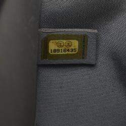 Pre Owned Chanel Grey Old Medium Quilted Perforated Metallic Lambskin Boy Flap
