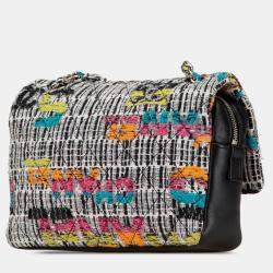 Pre Owned Chanel Grey Tweed Easy Fantasy Flap