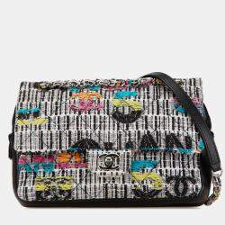 Pre Owned Chanel Grey Tweed Easy Fantasy Flap