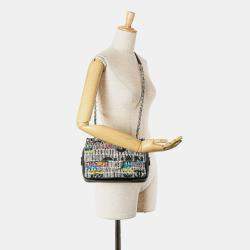Pre Owned Chanel Grey Tweed Easy Fantasy Flap