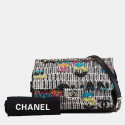 Pre Owned Chanel Grey Tweed Easy Fantasy Flap