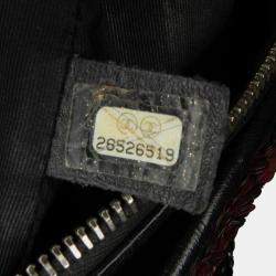 Pre Owned Chanel Black Brown Small Sequin Gabrielle Crossbody