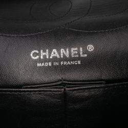 Pre Owned Chanel Black Reissue 2.55 Patent Double Flap 226