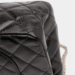 Pre Owned Chanel Black Reissue 2.55 Patent Double Flap 226