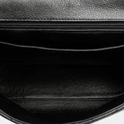 Pre Owned Chanel Black CC Quilted Caviar Kelly Top Handle Bag