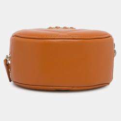 Pre Owned Chanel Brown Lambskin 19 Round Clutch with Chain