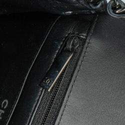 Pre Owned Chanel Black Mini Square Classic Patent So Black Single Flap