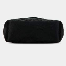 Pre Owned Chanel Black CC Quilted Satin Crossbody
