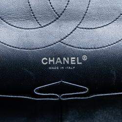 Pre Owned Chanel Blue Reissue 2.55 Aged Metallic Calfskin Flap 226