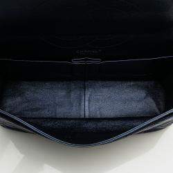 Pre Owned Chanel Blue Reissue 2.55 Aged Metallic Calfskin Flap 226