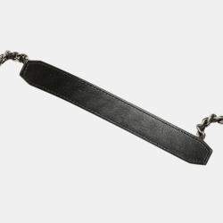Pre Owned Chanel Black Quilted Lambskin Chanel 19 Card Holder On Chain