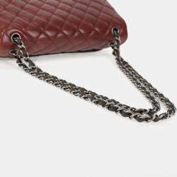 Pre Owned Chanel Classic Double Flap Brown Multicolor Leather Shoulder Bag