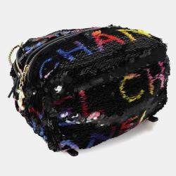 Pre Owned Chanel Paris-Los Angeles Black Sequin Backpack