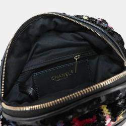 Pre Owned Chanel Paris-Los Angeles Black Sequin Backpack