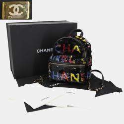 Pre Owned Chanel Paris-Los Angeles Black Sequin Backpack