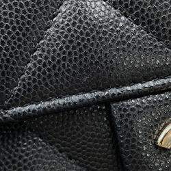 Pre Owned Chanel Retro Twist Mini Black Leather Top Handle Bag