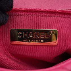 Pre Owned Chanel 19 Pink Leather Shoulder Bag