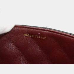 Pre Owned Chanel Full Flap Turnlock Black Leather Shoulder Bag