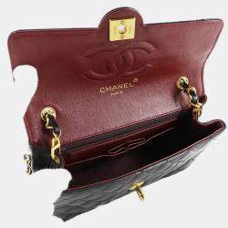 Pre Owned Chanel Vintage CC Mini Quilted Lambskin Chain Flap Bag