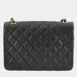 Pre Owned Chanel Vintage CC Mini Quilted Lambskin Chain Flap Bag