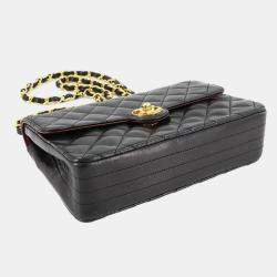 Pre Owned Chanel Vintage CC Mini Quilted Lambskin Chain Flap Bag