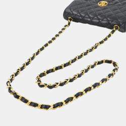 Pre Owned Chanel Vintage CC Mini Quilted Lambskin Chain Flap Bag