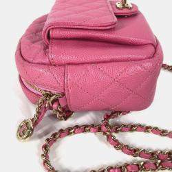 مملوكة مسبقًا Chanel CC Day Camera Case Pink Leather Shoulder Bag