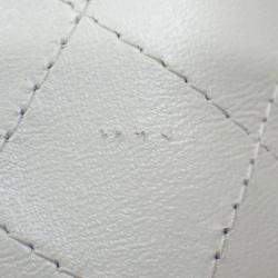 Pre Owned Chanel Nauticoco White Shiny Lambskin Quilted Bucket Bag