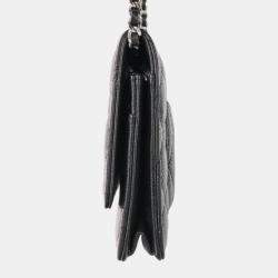Pre Owned Chanel Classic Black Leather Wallet On Chain